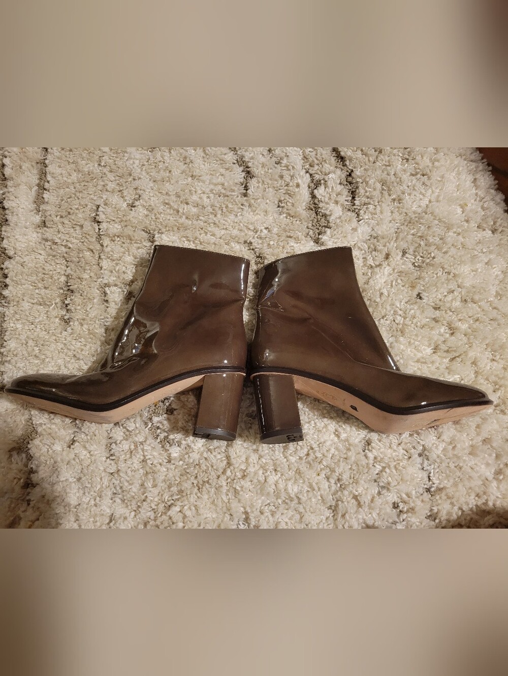 Tory Burch Brooke Patent Leather Ankle Booties Size 7.5 - Picture 2 of 10